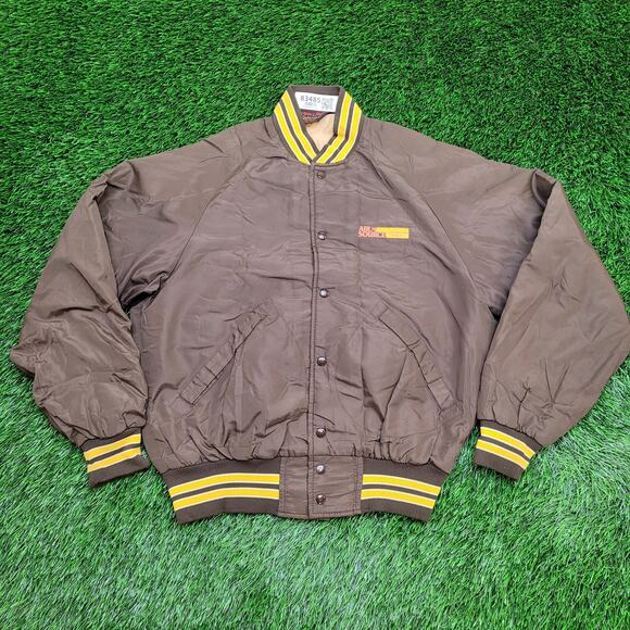 Vintage Dunbrooke Pla-Jac Bomber Jacket M/L 23x25 Baggy Crop USA - Picture 1 of 13